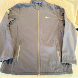 Lidl Soft Shell Jacket Mens XXL Blue Full Zip Fleece Lined Work Outdoor